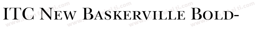 ITC New Baskerville Bold字体转换